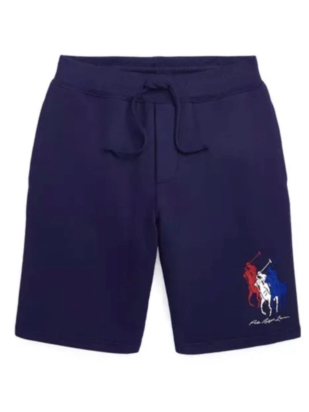 New Polo by Ralph Lauren Navy Shorts with Red White Blue Logo